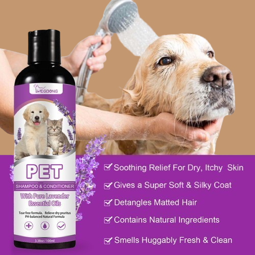 Shampoo Pet Bath Relieve Skin Itching Hair Soft Non-knotted !