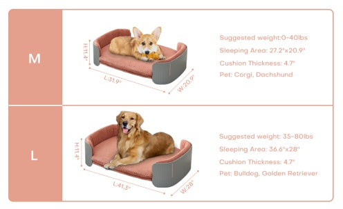 Scandinavian style cat or dog couch bed