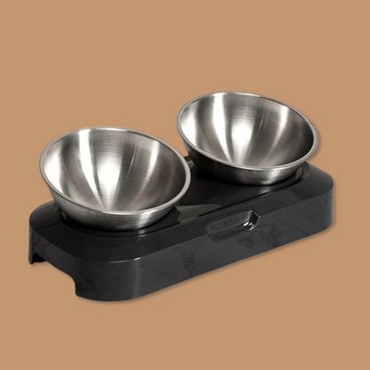 Pet Stainless Steel Bowl Pet Double Night