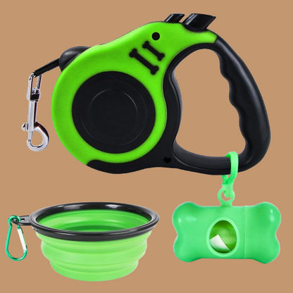 Pet Supplies Dog Leash Foldable Dog Bowl Pickup Garbage Bag