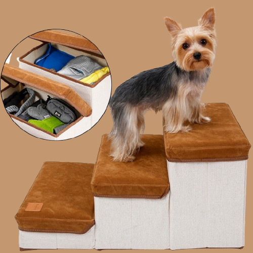 Foldable Storage Pet Dog Stairs !