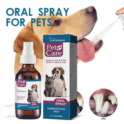 Pet Oral Cleaning Spray Remove Tartar And Bad Breath !