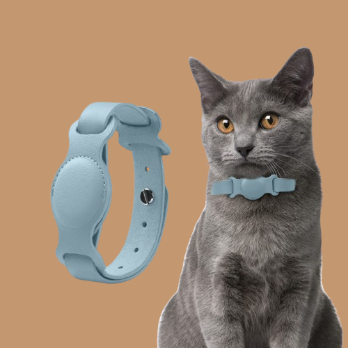 Anti-lost Device Cat And Dog Pet Collar Chain Leather Case !