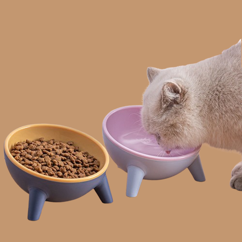 Food Bowl With Stand Pet Feeding !