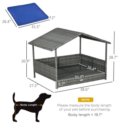 Outdoor rattan kennel